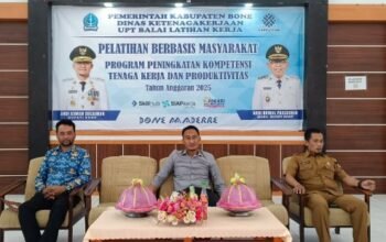 Disnaker Latih 32 Peserta  Pengelasan dan Komputer di UPT BLK Bone